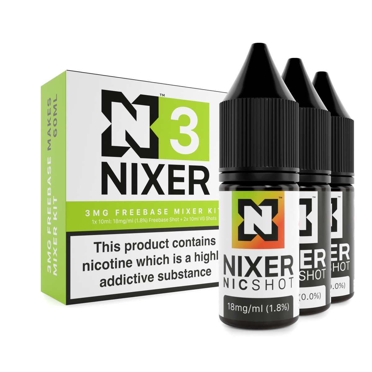 Nixer N3 - 3mg Freebase HVG mixer kit