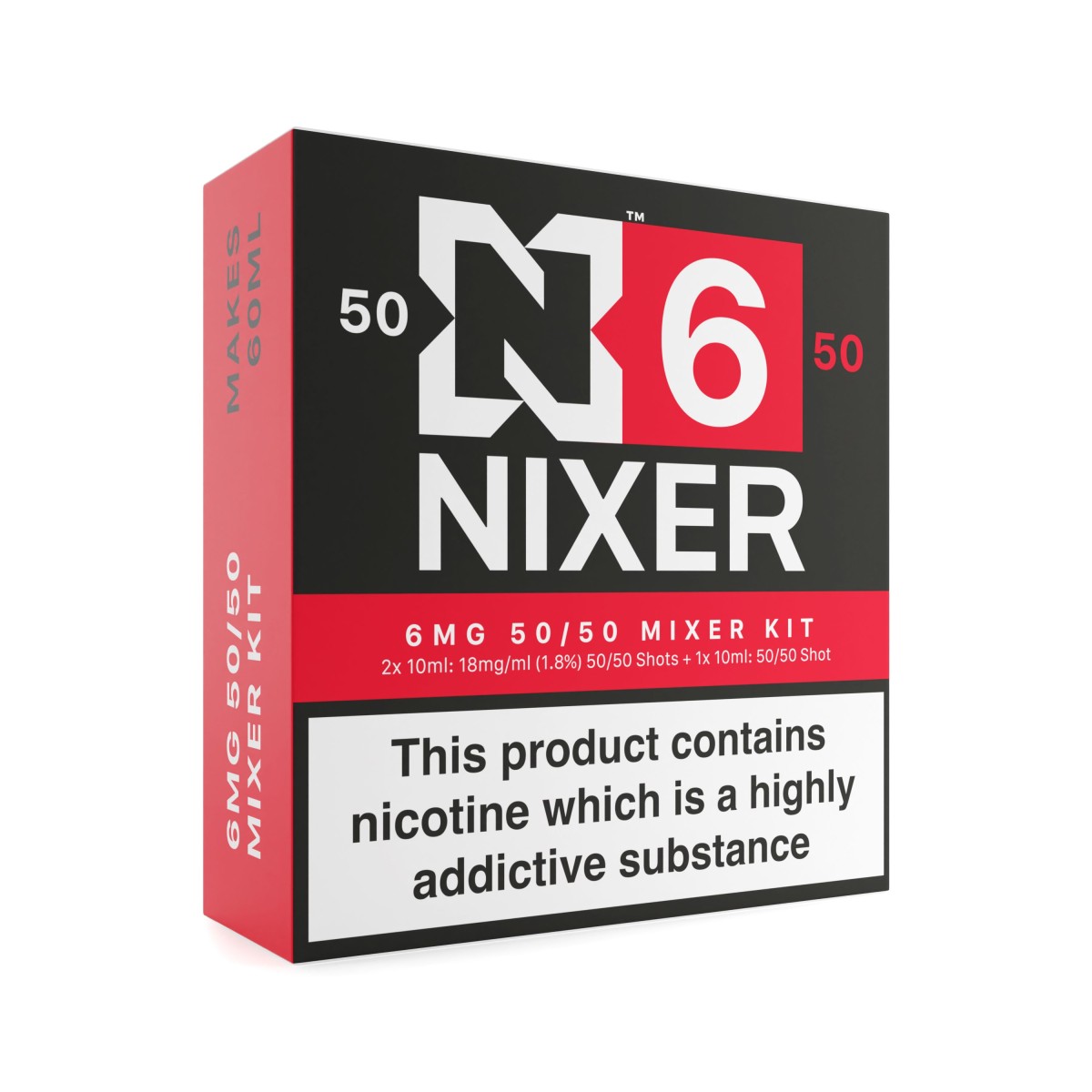 Nixer N6 - 6mg Freebase 50/50 mixer kit