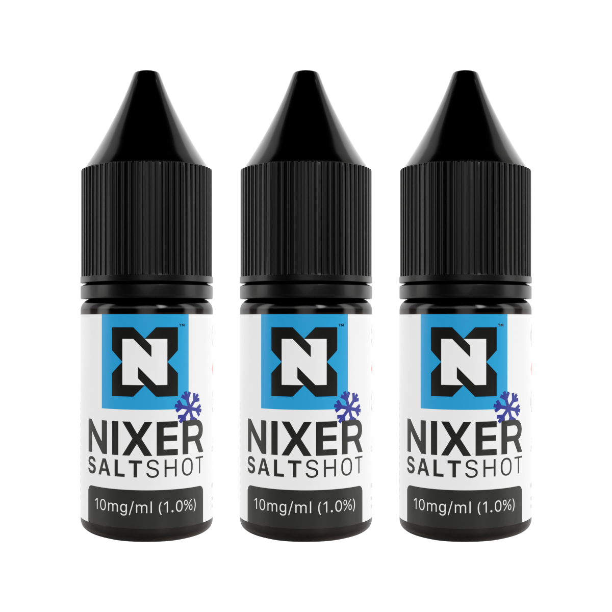 Box of 20 Nixer ICE Salt Nic Shot 10mg 50/50 10ml