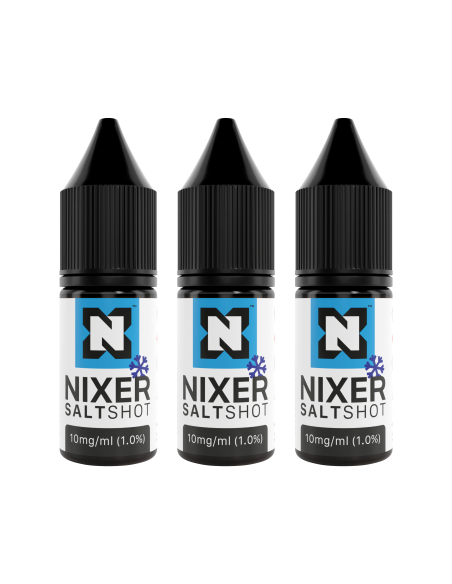Box of 20 Nixer ICE Salt Nic Shot 10mg 50/50 10ml