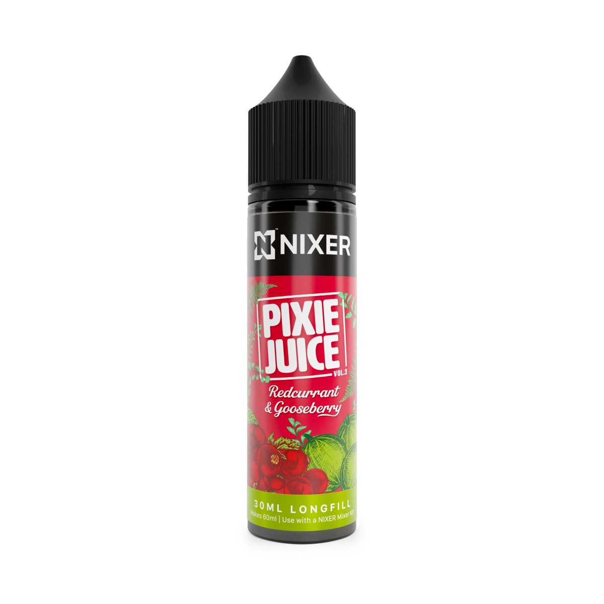 Nixer X Pixie Juice Redcurrant & Gooseberry -...