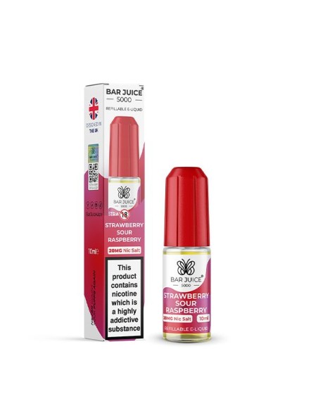 Bar Juice - Strawberry Sour Raspberry 20mg Nic Salt