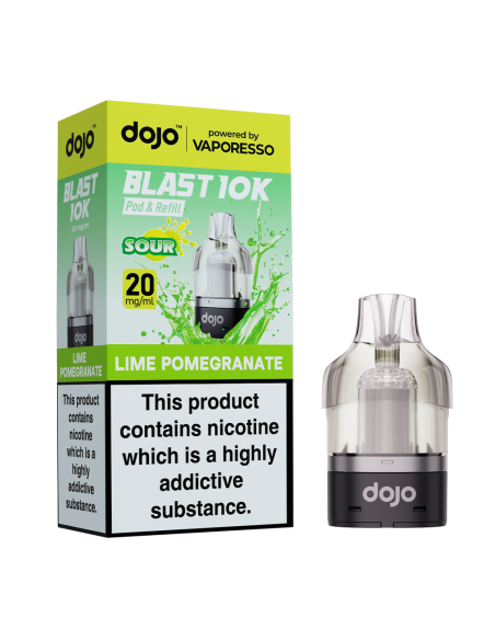 Vaporesso Dojo Blast 10K Prefilled Pod - Lime Pomegranate 20mg