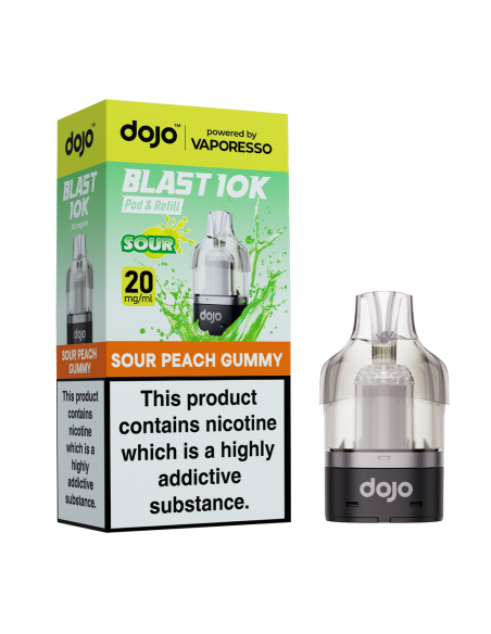 Vaporesso Dojo Blast 10K Prefilled Pod - Sour Peach Gummy 20mg